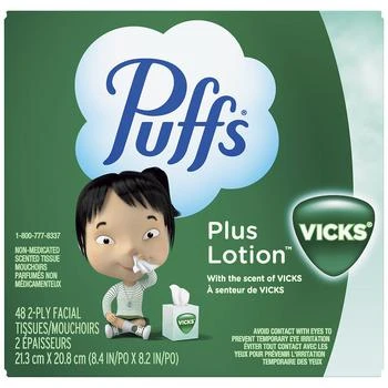 Puffs | Plus Lotion with the Scent of Vick's White Facial Tissue,商家Walgreens,价格¥14.72