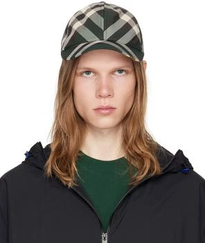 Burberry | Green Check Baseball Cap 独家减免邮费