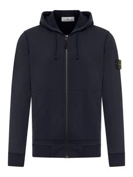 Stone Island | Logo Patch Zipped Hoodie 