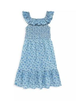 推荐Little Girl's & Girl's Ida Print Smocked Dress商品