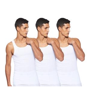 商品Men's Tagless Cotton Tank Undershirt – Multiple Colors (White, Black/Grey)图片