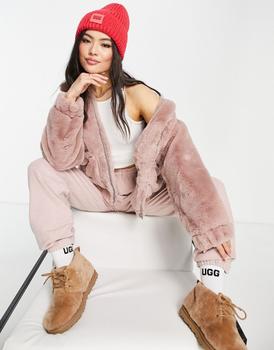 UGG | UGG Kianna faux fur jacket in fawn商品图片,额外9.5折, 额外九五折