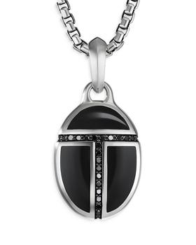 商品Men's Sterling Silver Cairo Onyx & Black Diamond Amulet Pendant,商家Bloomingdale's,价格¥5475图片