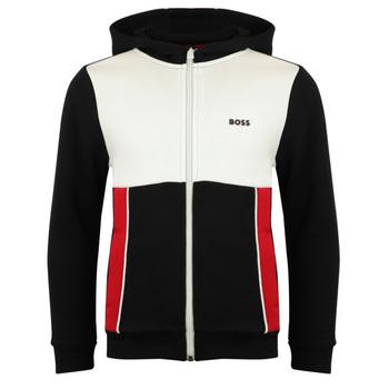 Hugo Boss | Black White & Red Zip Up Hoodie商品图片,额外7.5折, 额外七五折