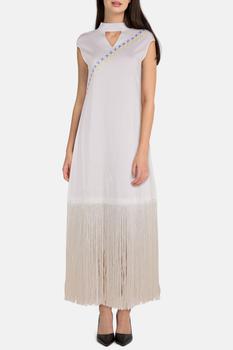 商品Rue15 | Gypsy Fringe Dress with Crisscross Embroidery,商家Thahab,价格¥2526图片