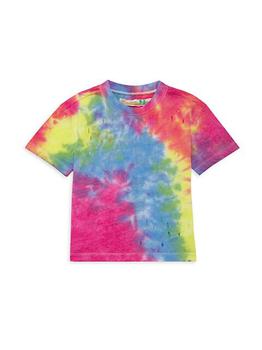 推荐Girl's Tie-Dye Print Cropped T-Shirt商品