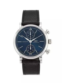 推荐Portofino Stainless Steel & Leather Chronograph Watch商品