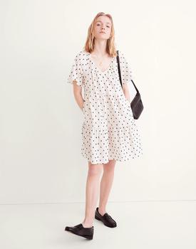 Madewell | Cotton-Linen Lorelei Mini Dress in Clip Dot商品图片 7.6折, 满$100享7.5折, 满折