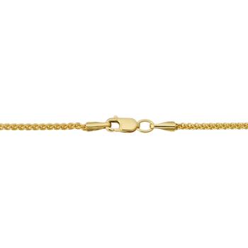 商品A&M | 18K Yellow Gold Over Sterling Silver Wheat Chain Necklace 16-24",商家Premium Outlets,价格¥172图片