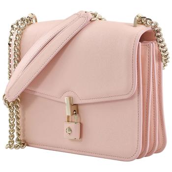 推荐Chalk Pink Pebbled Grain Leather Locket Large Flap Shoulder Bag商品
