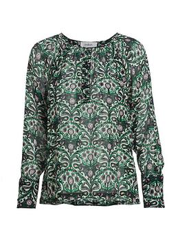 ba&sh | Fel Paisley Front-Button Blouse商品图片,