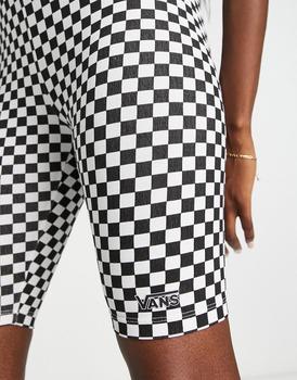 vans棋盘格精选, Vans | Vans Flying V checkerboard leggings shorts in white/black商品图片 