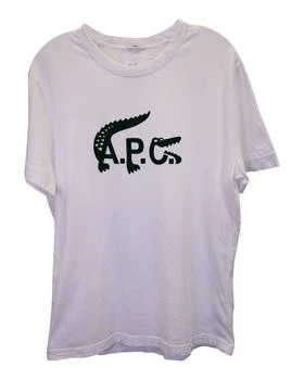 A.P.C. | Lacoste X  Logo Graphic T-Shirt in White Cotton,商家Premium Outlets,价格¥844