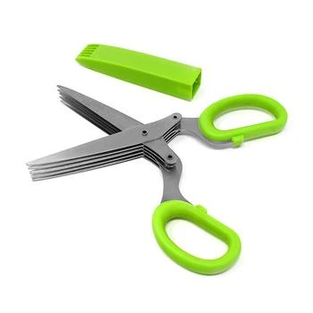 Norpro | Norpro Multi Blade Herb Shears with Storage Sheath, Stainless Steel, Green,商家Premium Outlets,价格¥99