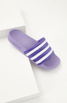 阿迪达斯拖鞋, Adidas | Women's Purple Adilette Slide Sandals商品图片 8折