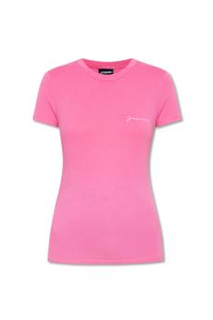 推荐JACQUEMUS 女士粉色棉质短袖T恤 211JS003-2160-450商品