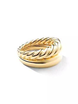 David Yurman | Pure Form Stack Rings in 18K Yellow Gold, 11MM,商家Saks Fifth Avenue,价格¥22129