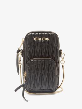 推荐Mini quilted-leather cross-body phone bag商品
