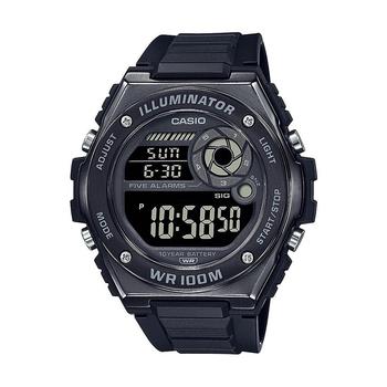 Casio | Men's Digital Black Resin Watch 50.7mm, MWD100HB-1BV商品图片,