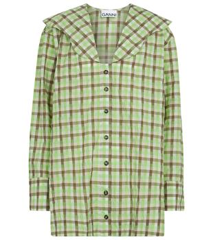product Seersucker organic cotton-blend blouse image