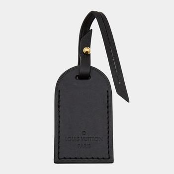 lv行李箱, [二手商品] Louis Vuitton | Louis Vuitton Black Leather Luggage Name Tag商品图片 