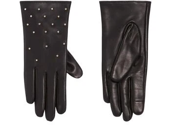 Claudie Pierlot | Leather gloves with rhinestones,商家24S Paris,价格¥808