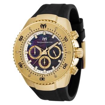 推荐TechnoMarine Men's TM-220067 Sea 48mm Black Dial Silicone Watch商品
