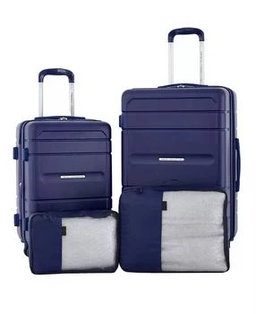 French Connection | Saint Martin 4 Piece Hardside Luggage Set 4in1 CUP/USB/USB-C/PHONE HOLDER,商家Macy's,价格¥1496