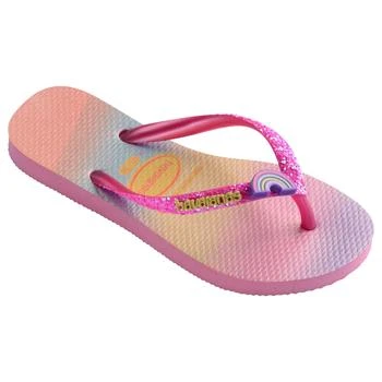 Havaianas | Slim Glitter II Flip Flop Sandal (Toddler/Little Kid/Big Kid),商家Zappos,价格¥224