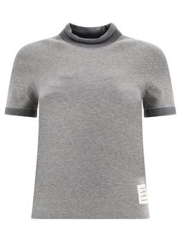 推荐Thom Browne Logo Tag Roll-Neck T-Shirt商品