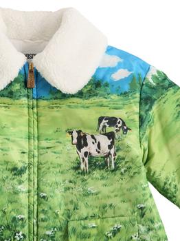 Moschino | All Over Print Zip-up Nylon Jacket 女童款商品图片,独家减免邮费