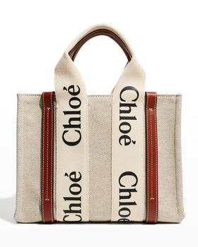 Chloé | Woody Small Canvas Tote Crossbody Bag商品图片,