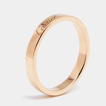 卡地亚戒指价格, [二手商品] Cartier | Cartier C De Cartier 18K Rose Gold Wedding Band Ring 58商品图片 7.7折