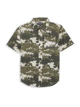 True Religion | Little Boy’s Camo Cotton Logo Camp Shirt商品图片,2.1折