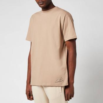 推荐The Couture Club Men's Signature Reflective Regular T-Shirt - Sand商品