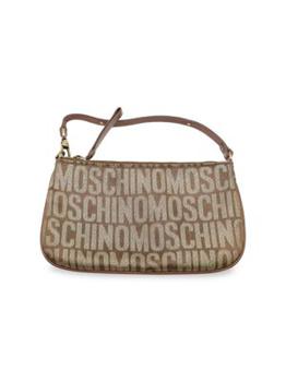 推荐Moschino Monogram Logo Shoulder Bag In Brown Canvas商品