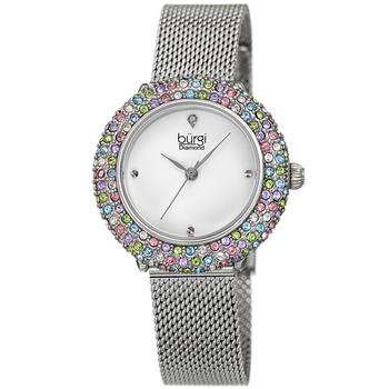 商品Burgi Quartz Diamond Silver Dial Ladies Watch BUR258SS图片