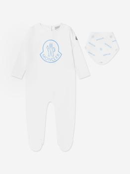 商品Moncler | Baby Boys Logo Babygrow And Bib Set in Grey,商家Childsplay Clothing,价格¥1516图片
