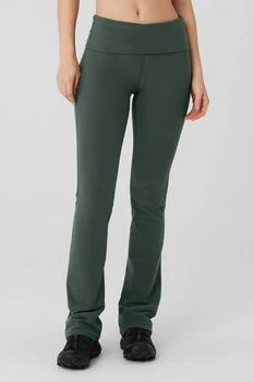 Alo | Alosoft Foldover Bootcut Legging - Dark Cactus 5.9折