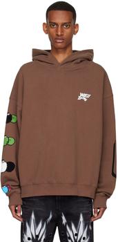 we11done卫衣推荐, We11done | Brown Cotton Hoodie商品图片 3折