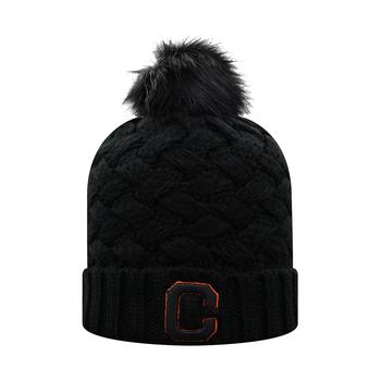 推荐Women's Black Clemson Tigers Frankie Cuffed Knit Hat with Pom商品