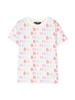 Balmain | Balmain White/multicolor T-shirt Unisex商品图片,