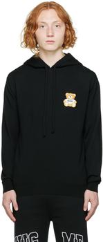时尚莫斯奇诺卫衣男装, Moschino | Black Embroidered Patch Hoodie商品图片 额外8.5折, 额外八五折
