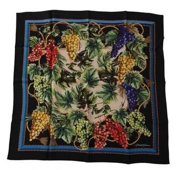 Dolce & Gabbana | Dolce & Gabbana Vineyard Print Square Handkerchief Silk Men's Scarf,商家Premium Outlets,价格¥1311