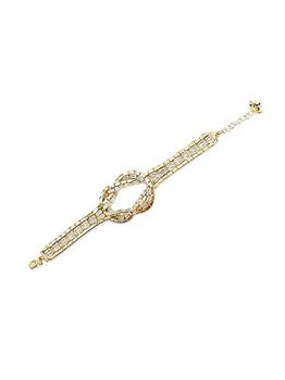 商品ROSANTICA | Clara Goldtone & Crystal Knotted Bracelet,商家Saks Fifth Avenue,价格¥3015图片