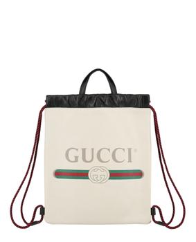 商品Gucci | Leather Logo Drawstring Backpack,商家折扣挖宝区,价格¥3500图片