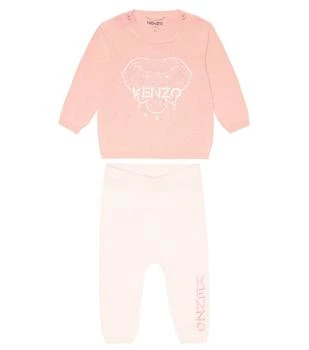 Kenzo | Baby logo cotton sweater and pants set,商家MyTheresa,价格¥649