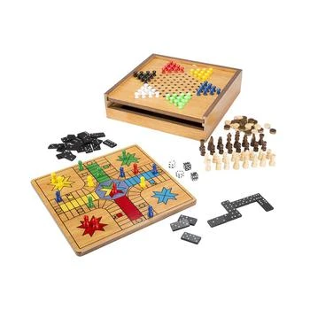Trademark Global | Hey Play 7-In-1 Combo Game - Chess, Ludo, Chinese Checkers More 