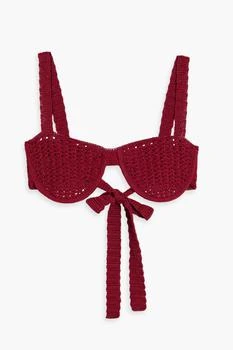 SAVANNAH MORROW | Lizzy crochet-knit Pima cotton bra top,商家THE OUTNET US,价格¥687