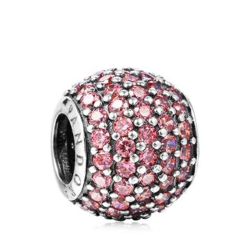 商品PANDORA 潘多拉 粉红色锆石镶嵌搭配串珠 791051CZS图片
